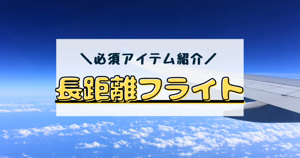 長距離フライト　長時間フライト　持ち物